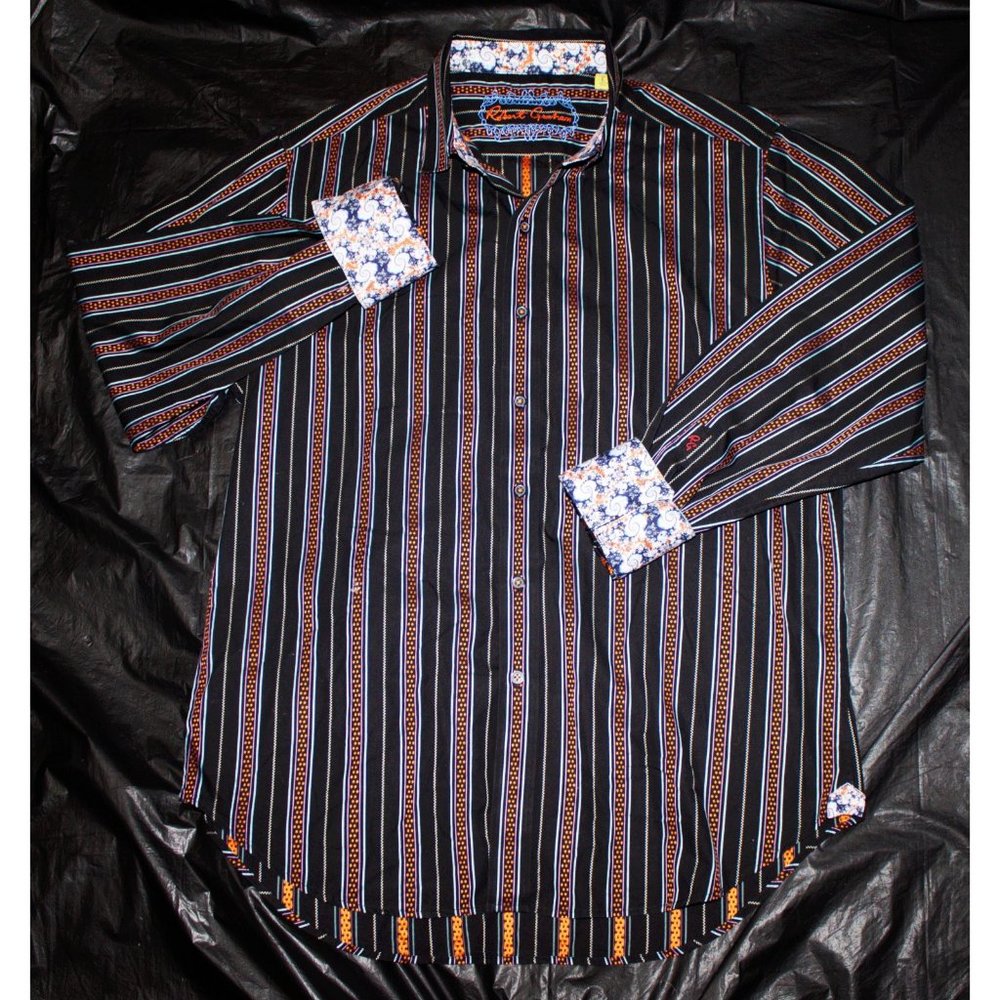 Robert Graham Mens Long Sleeve Button Front Shirt - Picture 1 of 9